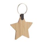 Fjerny Christmas keyring, star Nature yellow