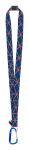 Subyard XL Safe RPET custom sublimation lanyard Aztec blue