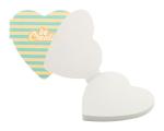 CreaStick Seed Heart custom sticky notepad White