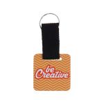 Woody Strap custom keyring, square Nature blue