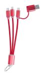 Frecles keyring USB charger cable Red