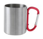 Bastic stainless steel mug Red/silver