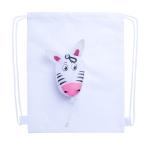 Noah drawstring bag, zebra 