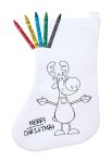 Plicom colouring Christmas stocking White/red