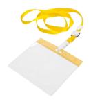 Maes Ausweishülle mit Lanyard Transparent gelb