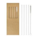 Borosip glass straw set Transparent
