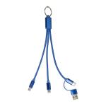 Rafob USB-Ladekabel mit Schlüsselanhänger Blau