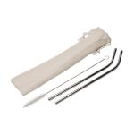 Straw set "Steel" Silver
