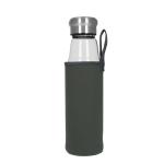 Glasflasche mit Hülle "Life" 0,55 l Transparent