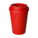 Drinking cup "Turin" with lid American red