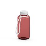 Drink bottle "Refresh" clear-transparent incl. strap, 0.7 l Frozen red