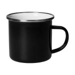 Emaille-Becher "Cozy", 300 ml, schwarz Schwarz/weiss