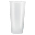 Trinkbecher "Mehrweg" 0,5 l Milchig-transparent