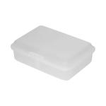 Storage Box „School Box“ medium with separator Milky transparent
