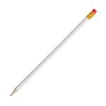 Bleistift "White" mit Radiergummi Weiß