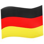Car magnet "Flag" large German color