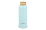 Waterdrop Stainless Steel Bottle with Bamboo Cap 600ml Aztec blue