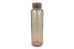 InSideOut Recycelte Glaswasserflasche ReuuZ mit Holzverschluss 650 ml Braun