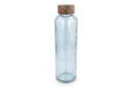 InSideOut Recycelte Glaswasserflasche ReuuZ mit Holzverschluss 650 ml Transparent