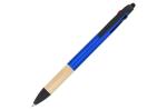 3-Farben-Stift mit Bambusgriff Blau