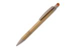 Ball pen bamboo and wheatstraw with stylus Orange