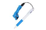 3 Colour pen with grip and keycord Blue/white