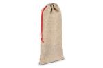 Jute-style bottle pouch 14 x 34 cm Nature