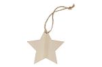Sternförmiges Weihnachtsornament aus Holz Natur