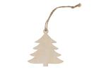 Baumförmiges Weihnachtsornament aus Holz Natur