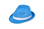 Polyester hat with band Aztec blue