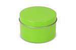 Scented candle recycled tin big Light green