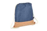 Drawstring bag R-PET &amp; cork 35 x 40cm Dark blue