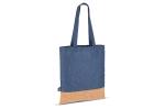 Carrier bag R-PET &amp; cork 35 x 40cm Dark blue