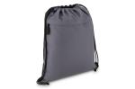 PU coated R-PET 600D Drawstring bag 33 x 42 cm Convoy grey