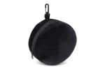 Travel eyemask pillow with zippered case Black