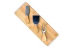 3er Bambus-Käse-Servier-Set Natur