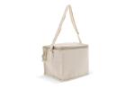 Cooler bag 100% cotton exterior square 22x18x18cm Ecru