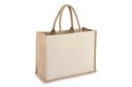 Jute-Baumwolle Tragetasche OEKO-TEX® 42,5 x 19 x 32cm 320g/m² Beige