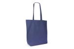 Einkaufstasche Bio-Baumwolle farbig lang 270g/m² 42x12x43 cm Dunkelblau