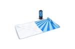 R-PET quick dry beach towel 100x180cm with pouch (200g/m²) sublimation Aztec blue