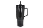 Miami mug with handle Transparent 1.2 L R-PET Transparent black
