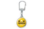 Keyring metal, round Flat silver