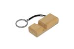 Bamboo phone holder keychain Nature