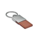 COLUMBUS PU and metal key ring Brown