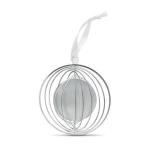 BUNO Circle decoration with ribbon Silver