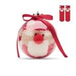 SNUG M Santa socks in bauble ornament Red