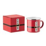 SANTAMEL Santa enamel vintage mug 300ml Red