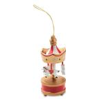 WHIRL Wooden carousel ornament Goldyellow