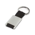 TECH Metal rectangular key ring Black