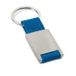 TECH Metal rectangular key ring Aztec blue